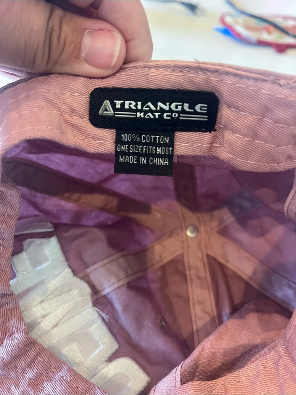 Mauve DEWEY Embroidered Baseball Cap Colliegiate Preppy Vibes
